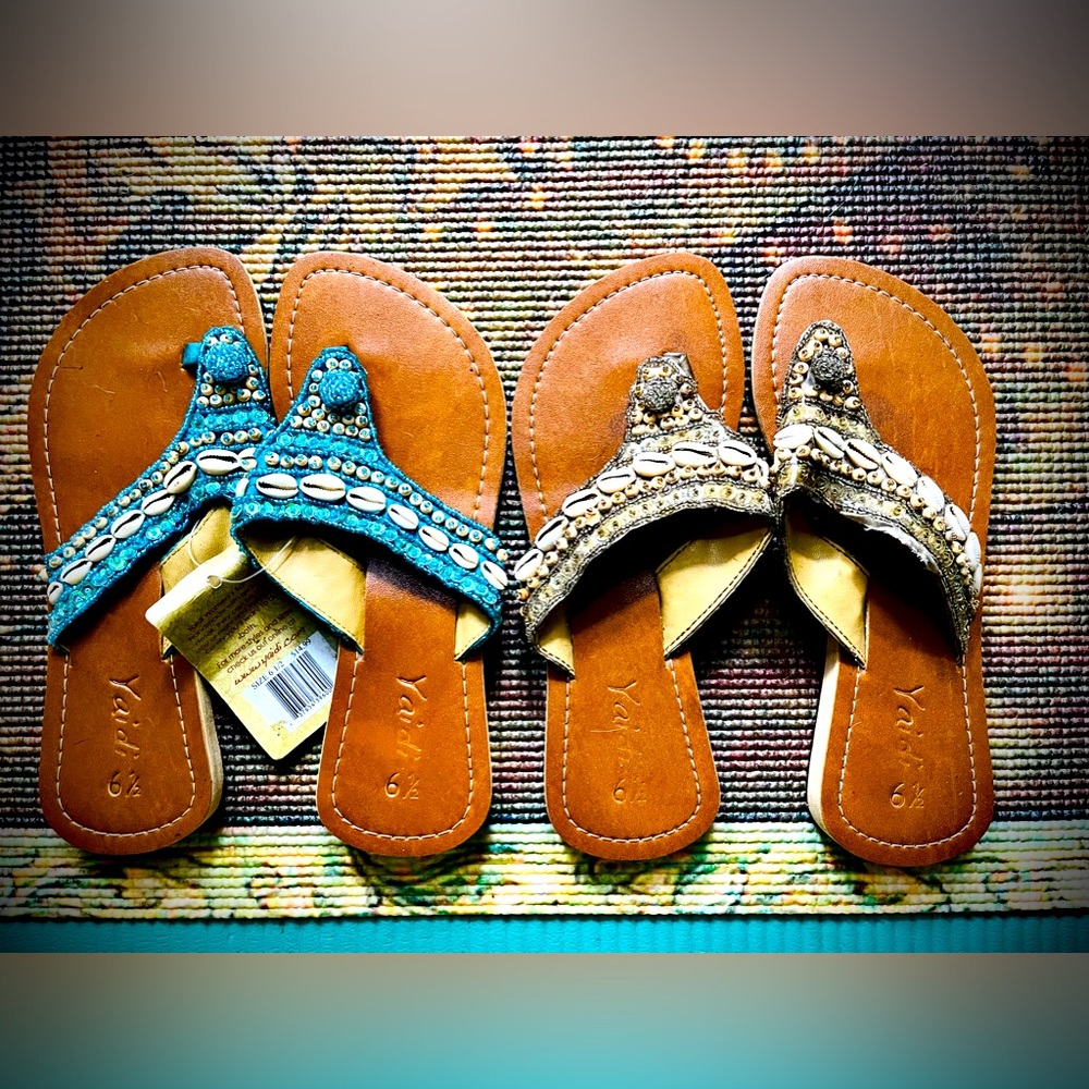 SOLD!!!!!!!!!  on another site!!! Puka Shell Sandals / 6.5 / NWT
